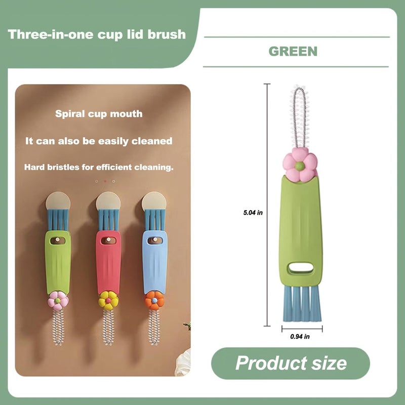 DWNDN 3 in 1 Cup Lid Gap Cleaning Brush Set, Bottle Cleaning Brush Multifunctional Bottle Cleaner Brush Home Kitchen Cleaning Tools, 3PCS - Image 5